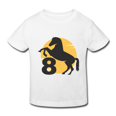 Pferde T-Shirt - Geburtstagsshirt Pferd 8. Geburtstag für Mädchen