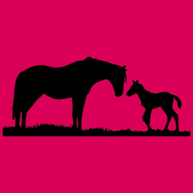 Motiv Pferde, Pferd & Fohlen