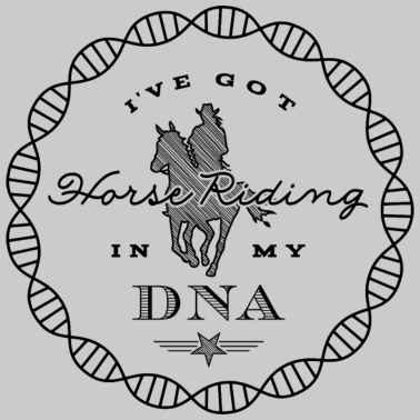 Motiv Horse Riding DNA Westerngirl - schwarze Edition