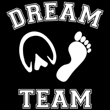 Motiv Pferd Pferde Geschenk Huf Hufabdruck Team Reiten