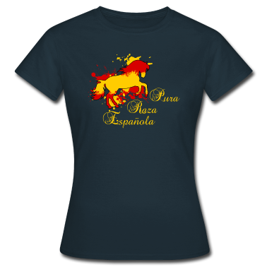 Pferde T-Shirt - Spanisches Pferd im Galopp mit Text