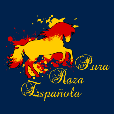 Motiv Spanisches Pferd im Galopp mit Text