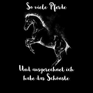 Motiv So Viele Pferde Und Ich Habe Das Schönste Reiten