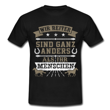 Pferde T-Shirt - Pferd Reiter Hufeisen lustiger Spruch Geschenk