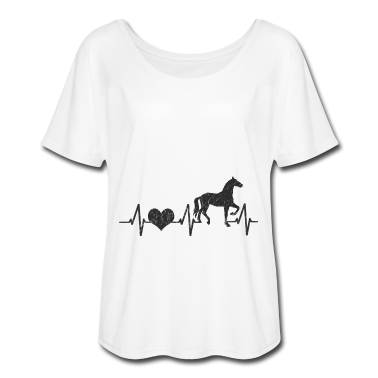 Pferde T-Shirt - Pferde Liebe Herzschlag Geschenk Reiten