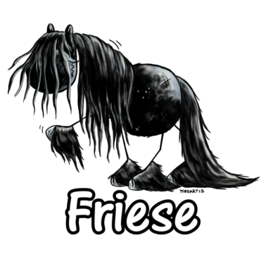 Motiv Lustiges Friesenpferd - Friese - Pferd
