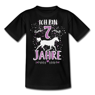 Pferde T-Shirt - Pferd Geburtstag 7 Jahre alt Pferd - Geschenk