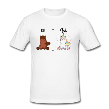 Pferde T-Shirt - Du Pferd Ich Einhorn Lustiger Vergleich Humor kind
