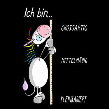 Motiv Einhorn an Messlatte