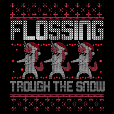 Motiv Flossing through the Snow Floss Einhorn Tanz Kind