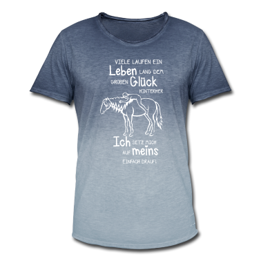 Pferde T-Shirt - Pferde Spruch leben Glück
