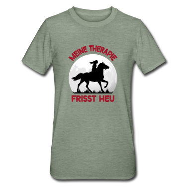 Pferde T-Shirt - Meine Therapie frisst Heu Reiten Pferde Reiterin