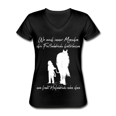 Pferde T-Shirt - Pferd und Reiter laufen zusammen Reitersprüche