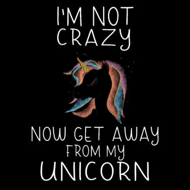 Motiv Unicorn Einhorn Glitzer Spruch