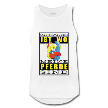 Pferde Tank Top - ZUHAUSE IST WO MEINE PFERDE SIND, Pferd Reiter