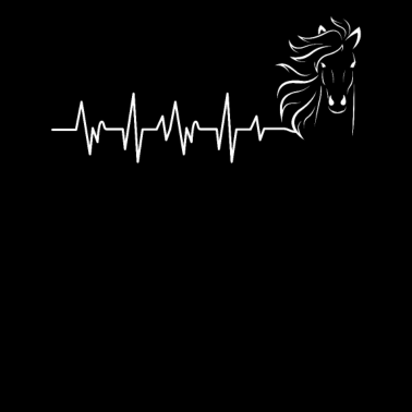 Motiv Herzschlag Herzlinie Herzfrequenz Pferde Kopf