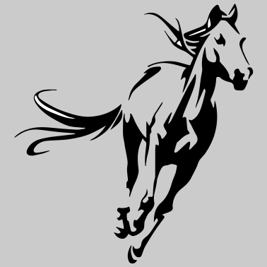 Motiv Pferd, Kopf, Pferdekopf, Reiten, Silhouette, Mähne