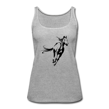 Pferde Tank Top - Pferd, Kopf, Pferdekopf, Reiten, Silhouette, Mähne
