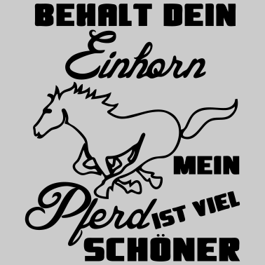 Motiv Pferd vs Einhorn Geschenk Tier lustig Spruch