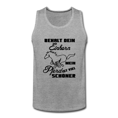 Pferde Tank Top - Pferd vs Einhorn Geschenk Tier lustig Spruch