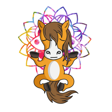 Motiv Ein Pferd im Stall macht Yoga & namaste