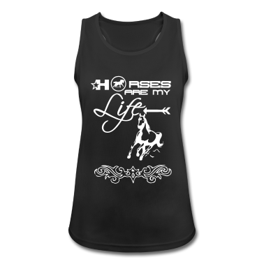 Pferde Tank Top - Horses are my Life Geschenk Pferd Reiter Spruch