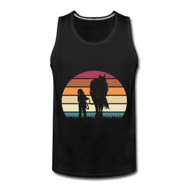 Pferde Tank Top - Pferd und Mädchen süßes Pferdeshirt