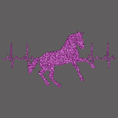 Motiv Herzschlag Pferd Glitzer Geschenk Geschenkidee