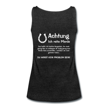 Pferde Tank Top - Achtung ich reite Pferde