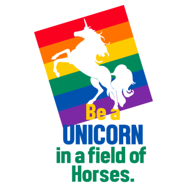 Motiv Schwul Lesbisch LGBT Einhorn Pferd Pony I Geschenk