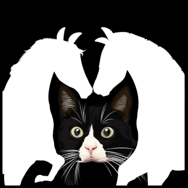 Motiv Pferd Katze Katzen und Pferdeliebhaber Geschenk