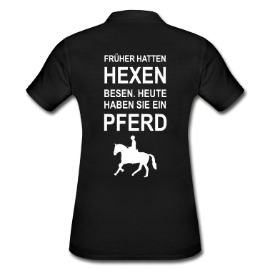 Pferde Poloshirt - Hexen mit Pferd