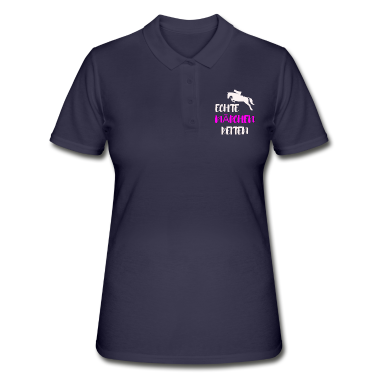 Pferde Poloshirt - Echte Mädchen reiten Pferdeliebhaber Shirt Design