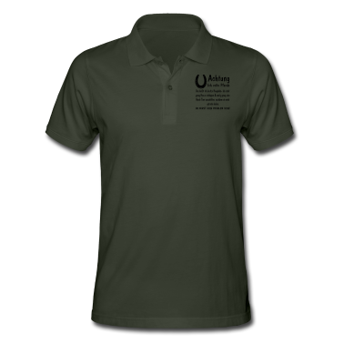 Pferde Poloshirt - Achtung ich reite Pferde Heugabeln stark mutig