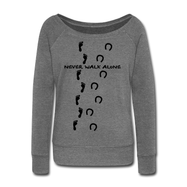 Pferde Langarmshirt - never walk alone pferd horse hufeisen reiten