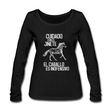 Pferde Langarmshirt - Cuidado con el jinete Caballo caballos
