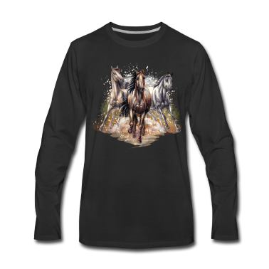Pferde Langarmshirt - Pferd
