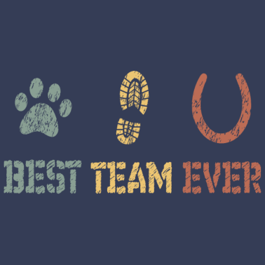 Motiv Hund Pferd Team Love