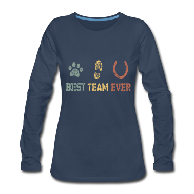 Pferde Langarmshirt - Hund Pferd Team Love
