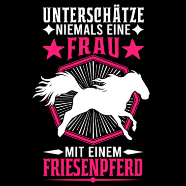 Motiv Friesenpferd Reiterin Friese Pferd Frau