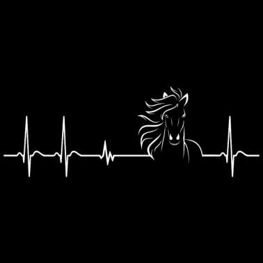 Motiv Herzschlag Reiterin Pferd Kind Geschenk Reiter