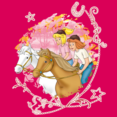 Motiv Bibi und Tina 'Wettreiten im Wald'