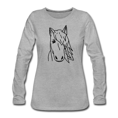 Pferde Langarmshirt - Pferd Pferde