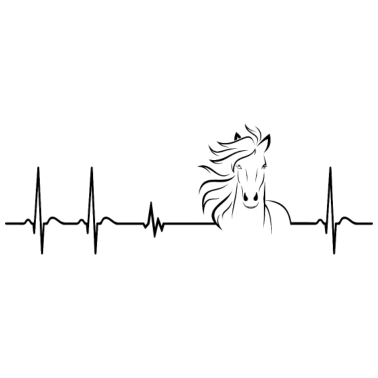 Motiv Herzschlag Reiterin Pferd Kind Geschenk Reiter