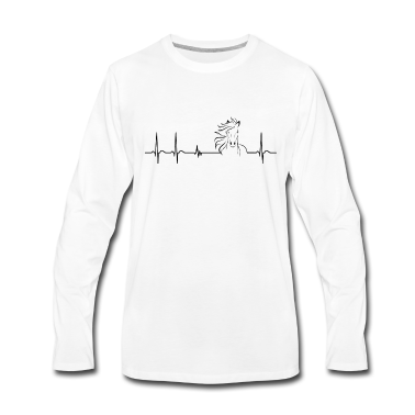 Pferde Langarmshirt - Herzschlag Reiterin Pferd Kind Geschenk Reiter