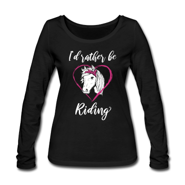 Pferde Langarmshirt - Reiterin Pferde Herz Geschenk