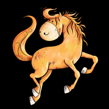 Motiv Wildes Pferd im wallender Mähne I Comic