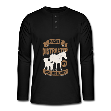 Pferde Langarmshirt - Hunde Hundehalter Pferde Reiter Geschenk