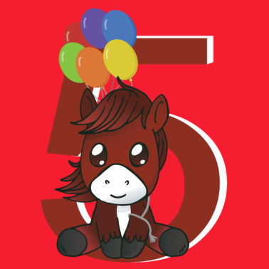 Motiv 5. Geburtstag | 5 Jahre | Pony Pferd Geschenk