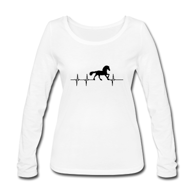 Pferde Langarmshirt - Pferd Herzschlag